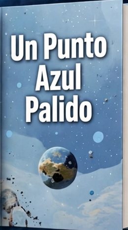 Un punto azul pálido