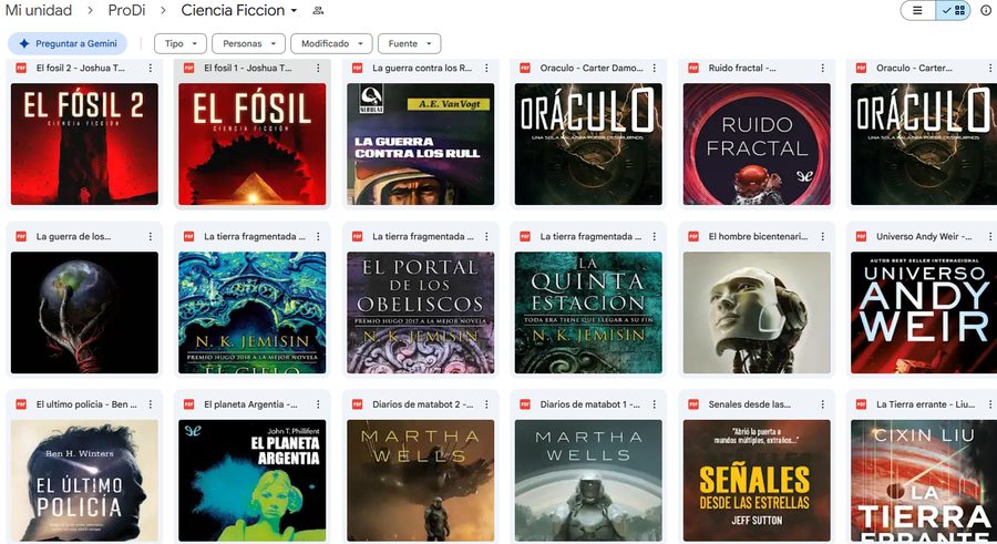 Carpeta Ciencia Ficción — más títulos reales