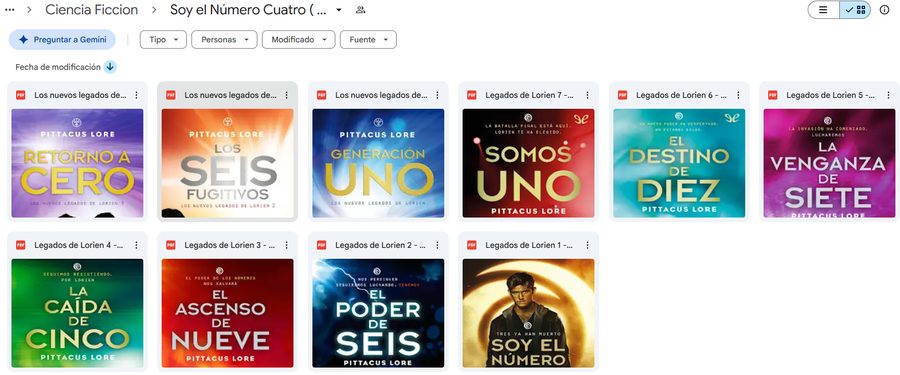 Carpeta real de Soy el Número Cuatro — Legados de Lorien