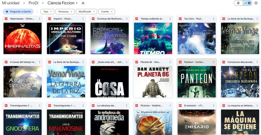 Carpeta Ciencia Ficción — más títulos reales