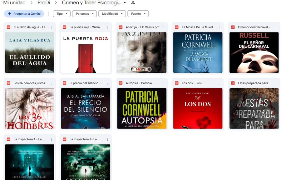 Carpeta real de Crimen y Thriller Psicológico — más títulos