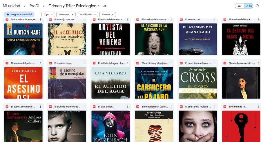 Carpeta real de Crimen y Thriller Psicológico — más títulos