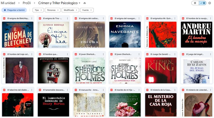 Carpeta real de Crimen y Thriller Psicológico — más títulos
