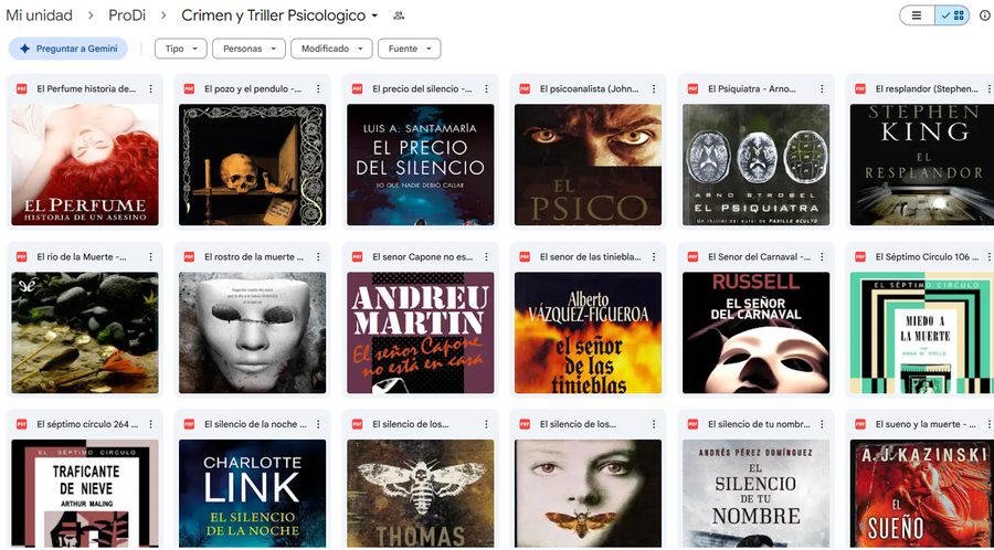 Carpeta real de Crimen y Thriller Psicológico — más títulos