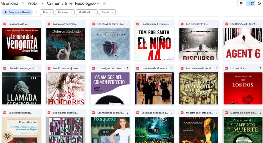 Carpeta real de Crimen y Thriller Psicológico — más títulos