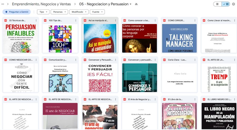 Carpeta real de Emprendimiento, Negocios y Ventas — más títulos