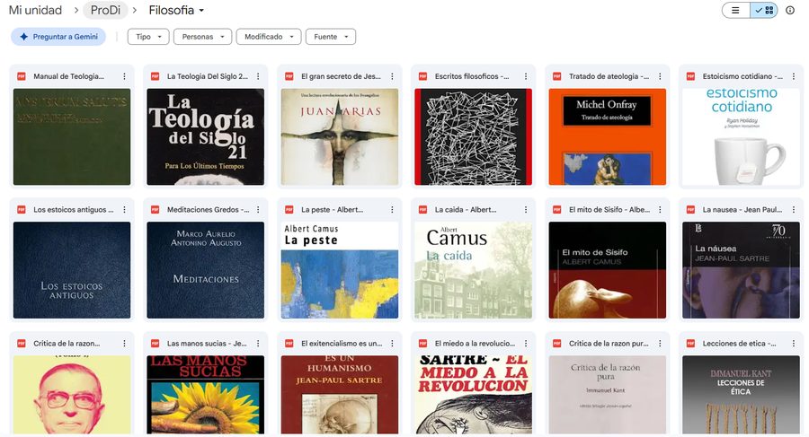 Carpeta real de Filosofía — vista 1