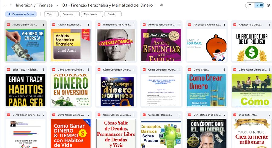 Carpeta real de Inversión y Finanzas — más títulos