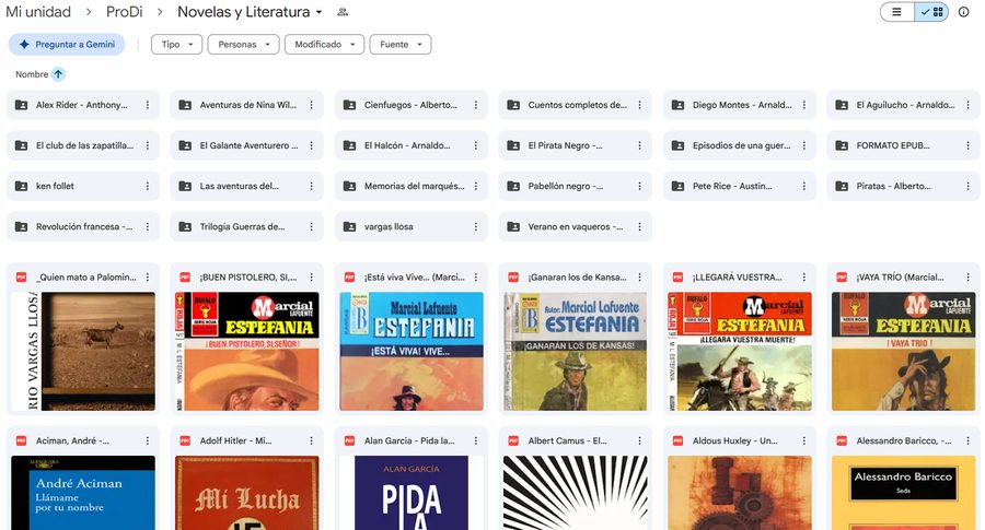 Carpeta real de Novelas y Literatura — vista 4