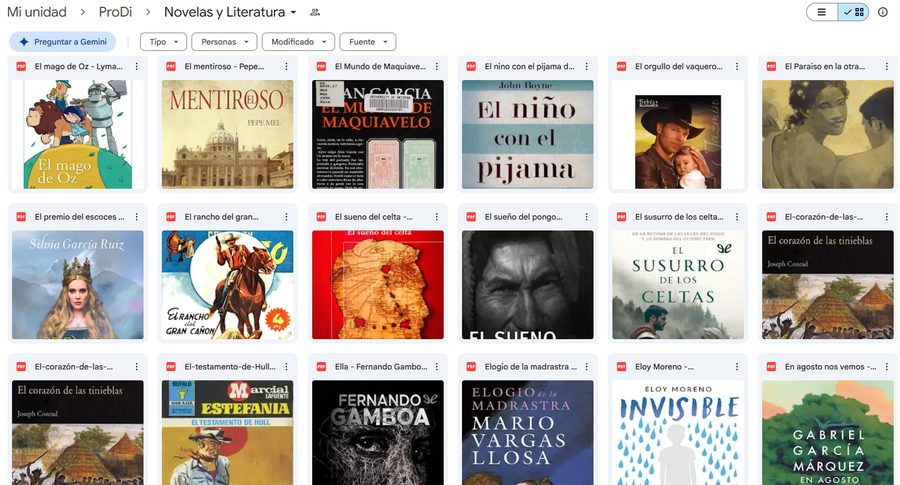 Carpeta real de Novelas y Literatura — vista 8