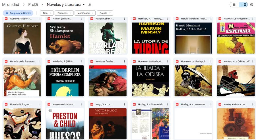 Carpeta real de Novelas y Literatura — vista 9
