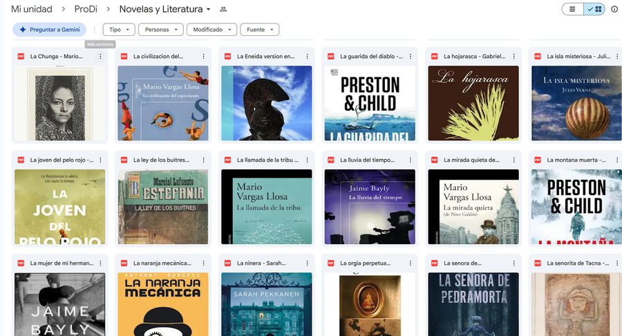 Carpeta real de Novelas y Literatura — vista 10