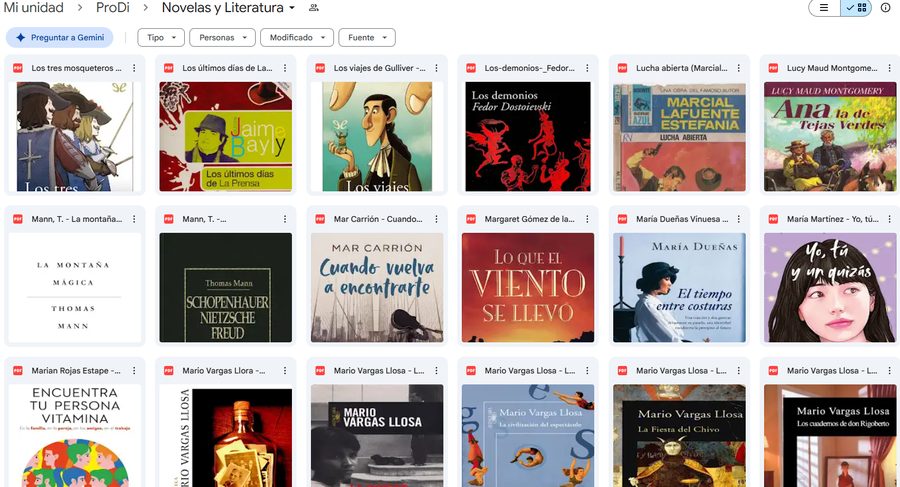 Carpeta real de Novelas y Literatura — vista 11