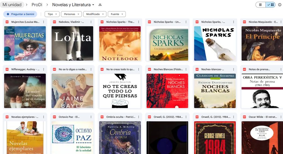 Carpeta real de Novelas y Literatura — vista 12