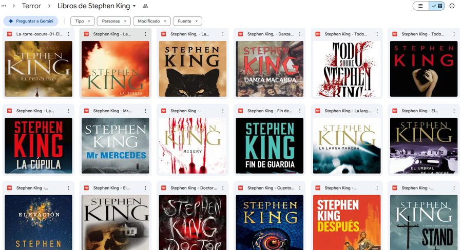 Carpeta real de Stephen King