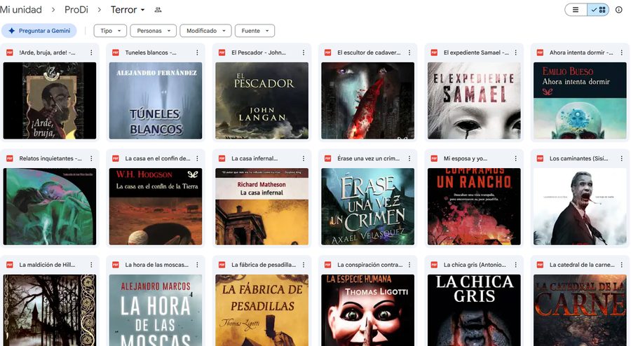 Carpeta Terror — más títulos reales