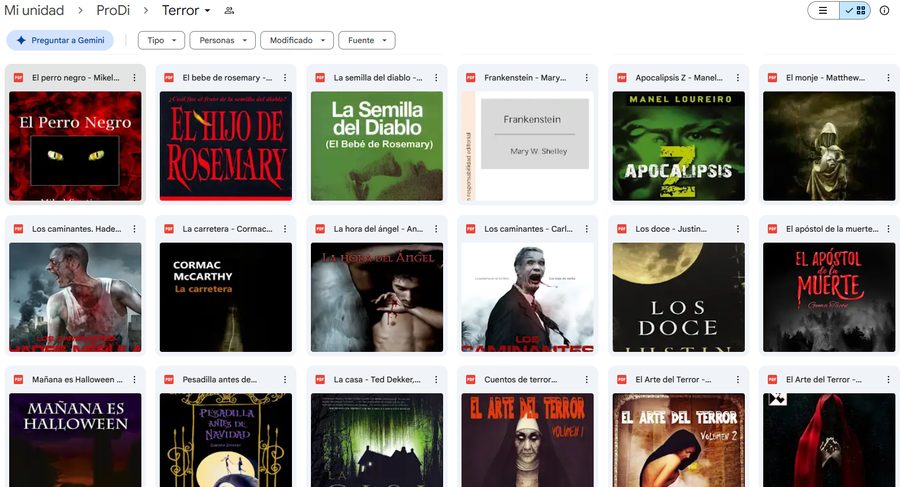 Carpeta Terror — más títulos reales